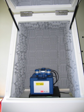 AFM in noise protection cage